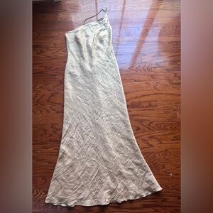 Rachel Kate One-Shoulder Cream Dress